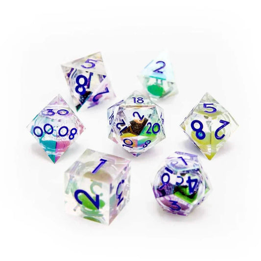 Eldritch Glimmer | Liquid Core Dice | Resin | 7 Piece Set