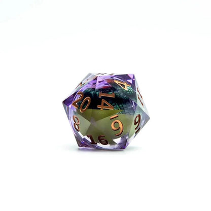 Eye of Fate | 33mm D20 | Oversized Liquid Core Dice | Single Dice