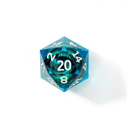 Eye of Mystery | 33mm D20 | Oversized Liquid Core Dice | Single Dice