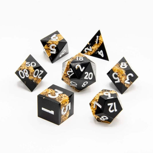 Twilight Vein | Sharp Edge Dice | Resin | 7 Piece Set