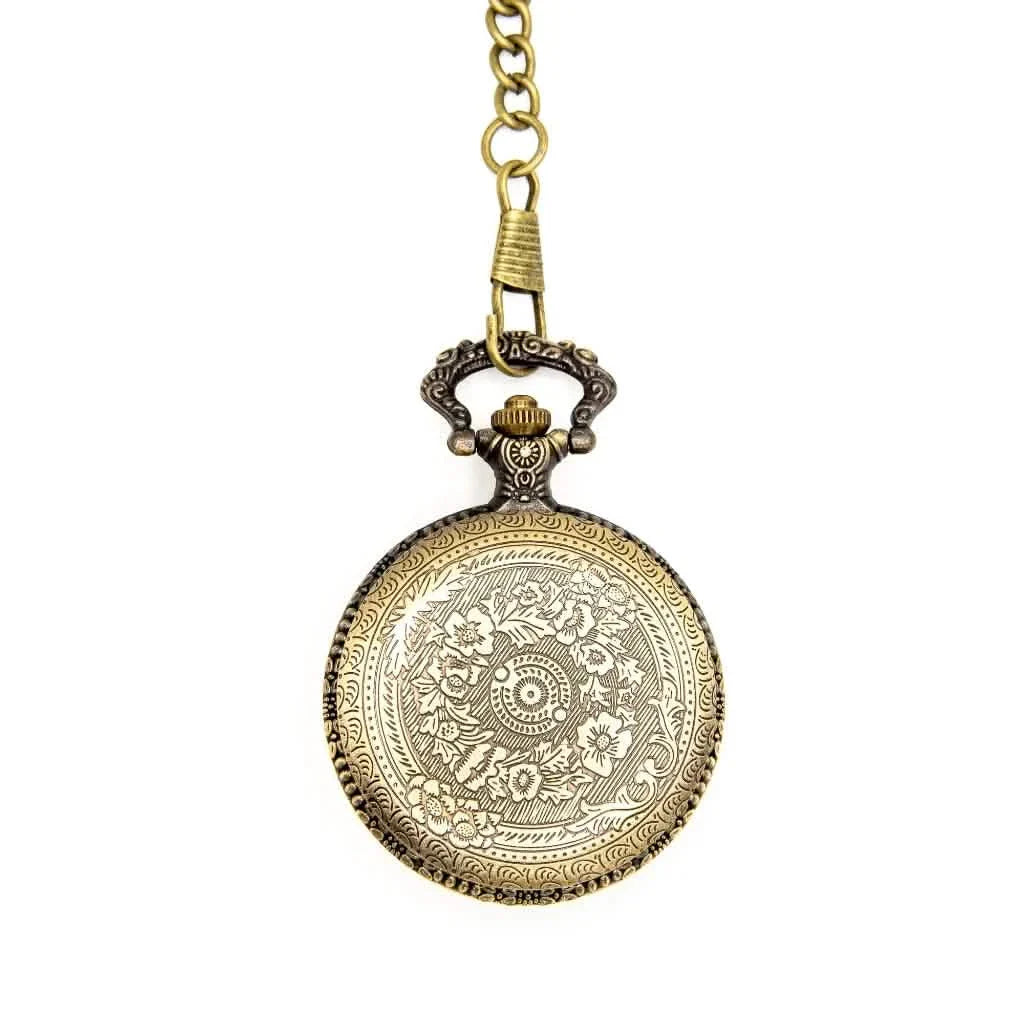 Death's Keeper | Pocket Watch Dice Case | Mini Dice | Ancient Gold