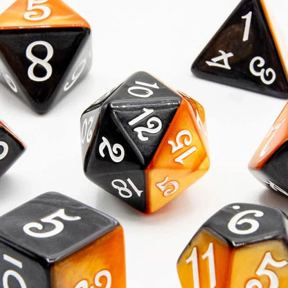 Shadowflare | Soft Edge Dice | Acrylic | 7 Piece Set
