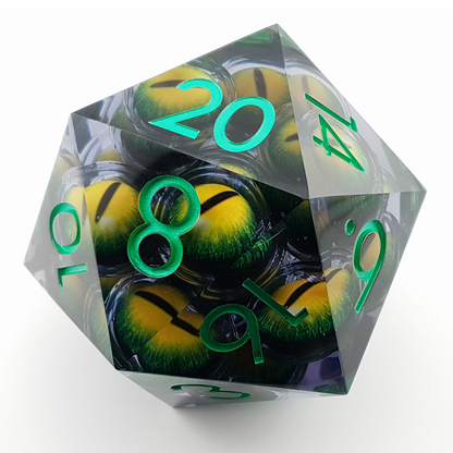 Eyes of Envy | Sharp Edge Dice | Resin | 7 Piece Set