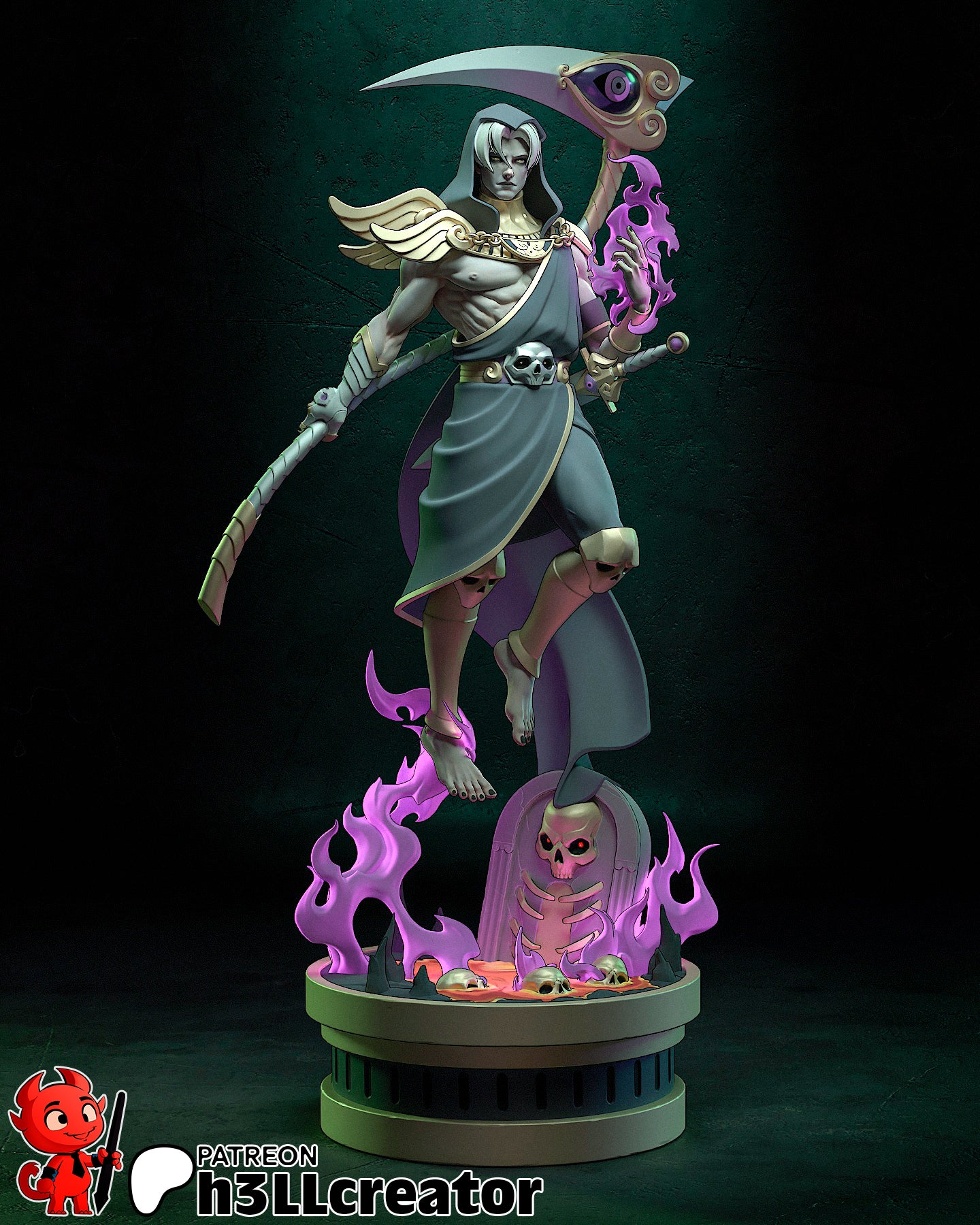 Thanatos | 3D Printed Resin Model | Unpainted or Hand-Painted