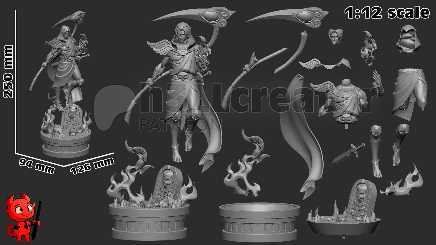 Thanatos | 3D Printed Resin Model | Unpainted or Hand-Painted