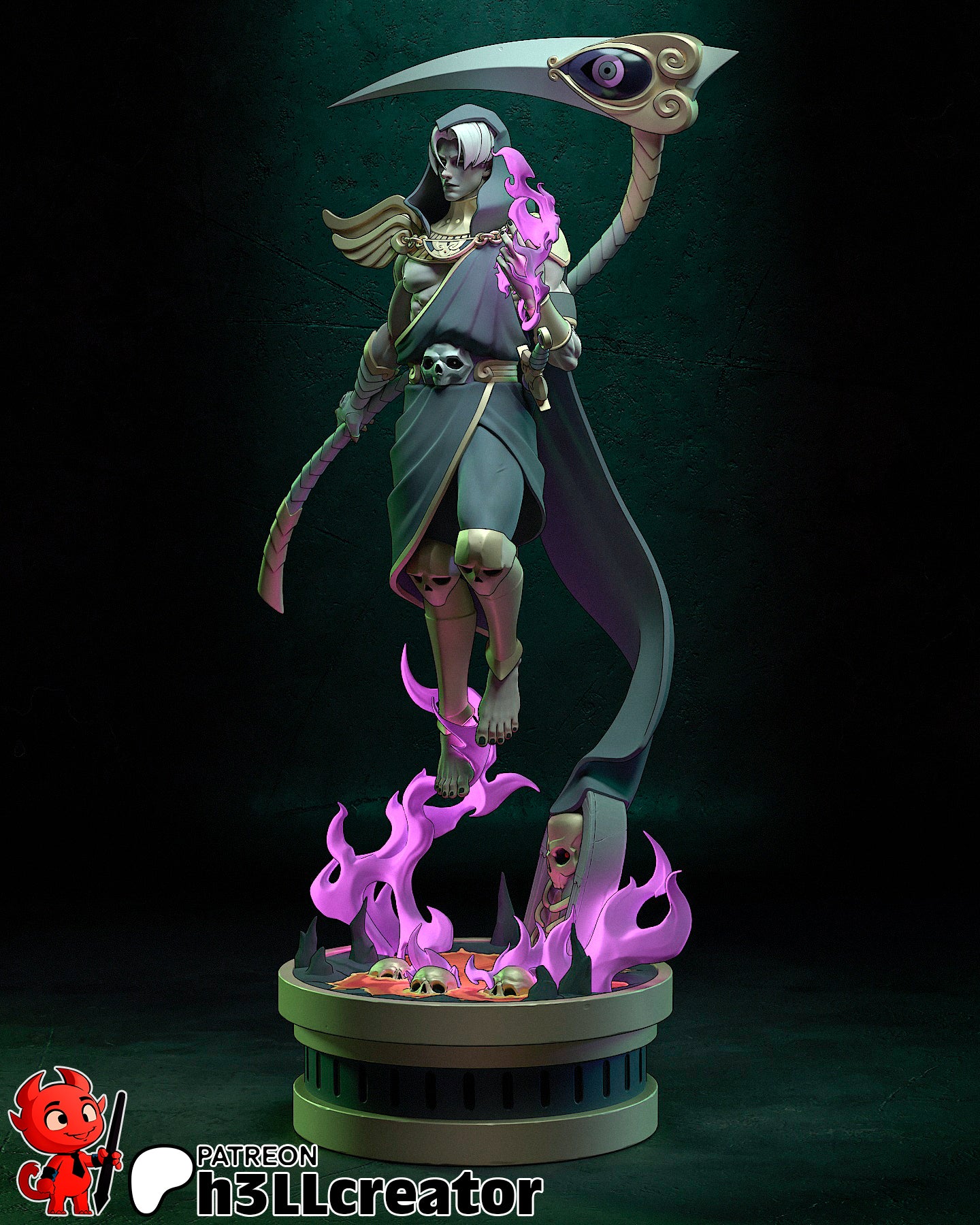 Thanatos | 3D Printed Resin Model | Unpainted or Hand-Painted
