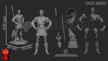 Theseus | 3D Printed Resin Model | Unpainted or Hand-Painted