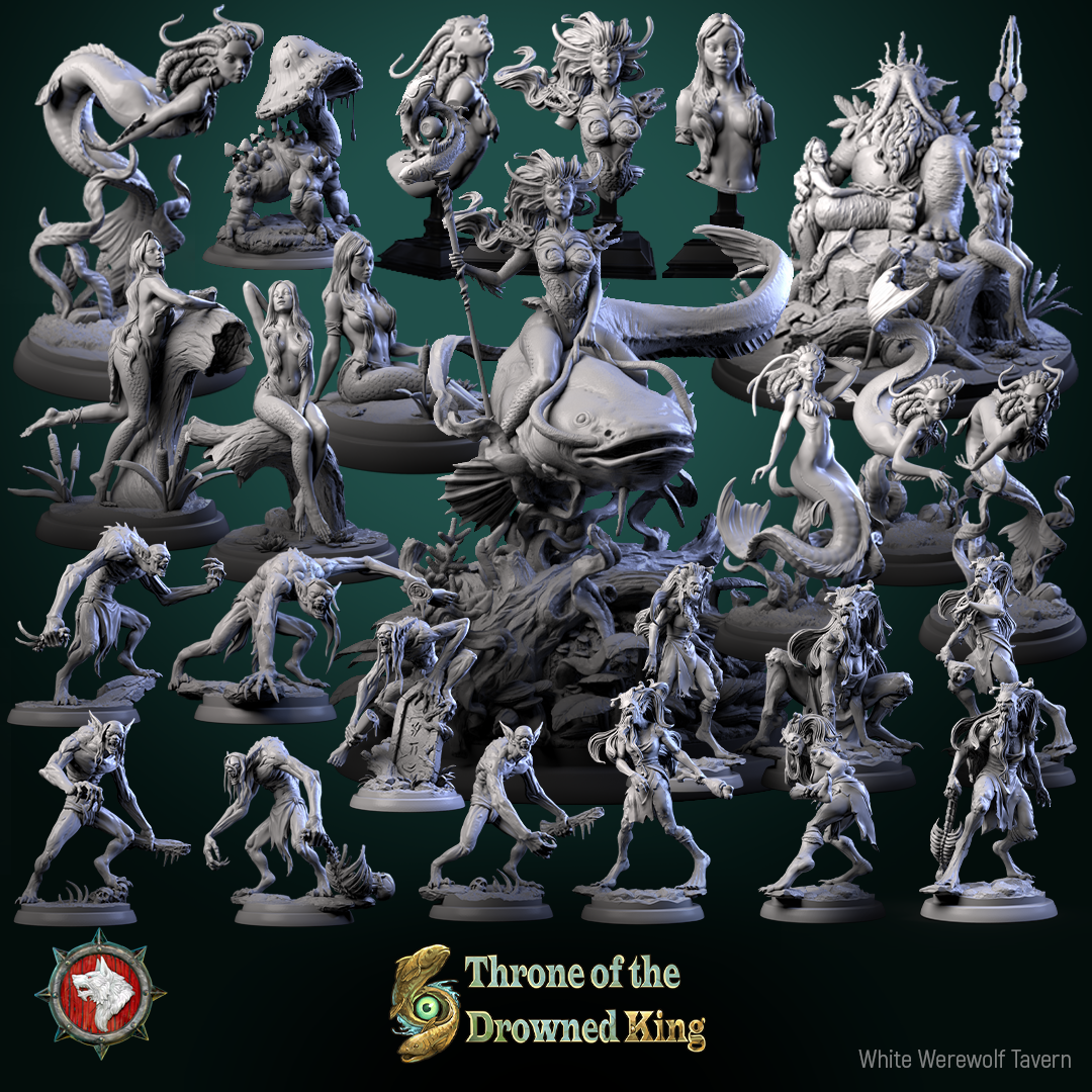 Dungeons and Dragons Models - Throne of the Drowned King - Set by White Werewolf Tavern