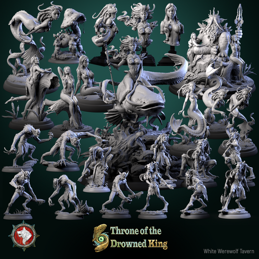 Dungeons and Dragons Models - Throne of the Drowned King - Set by White Werewolf Tavern