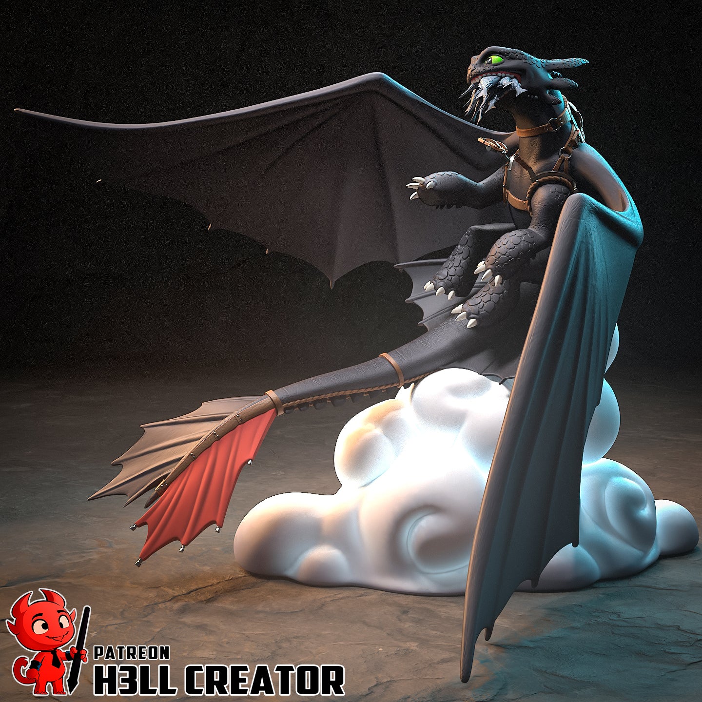 Toothless | 3D Printed Resin Model | Unpainted or Hand-Painted