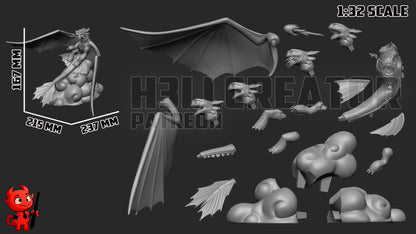Toothless | 3D Printed Resin Model | Unpainted or Hand-Painted