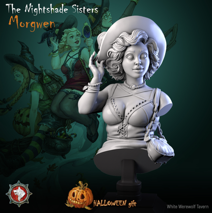 Morgwen Bust - Resin Bust based of Fantasy tabletop gaming / DnD/Pathfinder/Etc