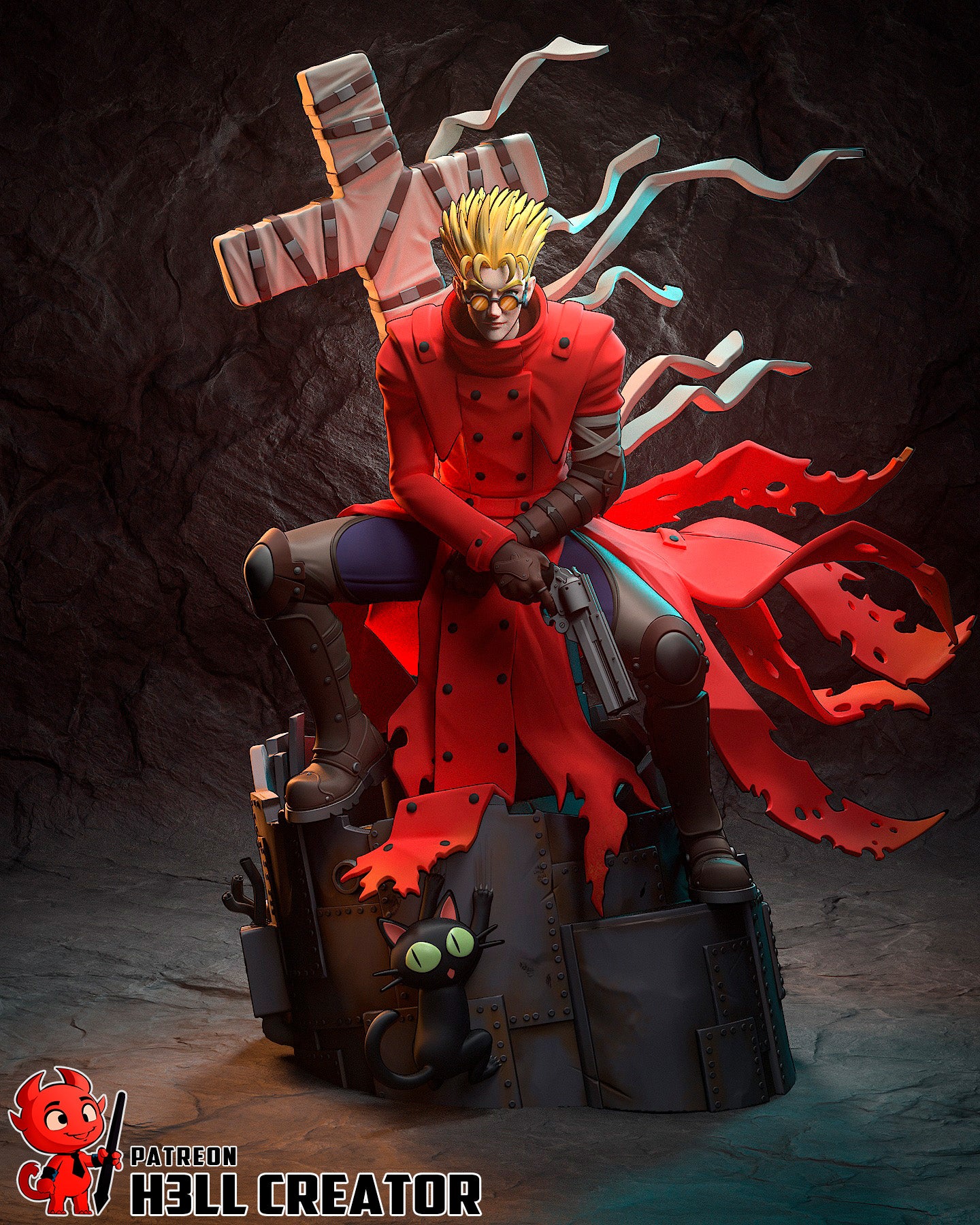 Vash | 3D Printed Resin Model | Unpainted or Hand-Painted