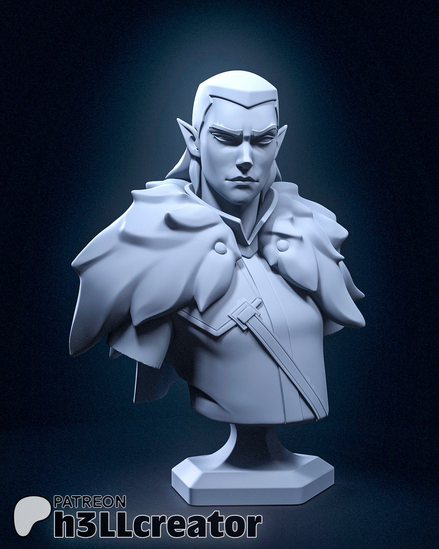 Vax Ildan Bust | The Legend of Vox Machina (fan art) | Resin 3d Printed | High Detail and Quality