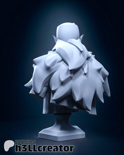 Vax Ildan Bust | The Legend of Vox Machina (fan art) | Resin 3d Printed | High Detail and Quality