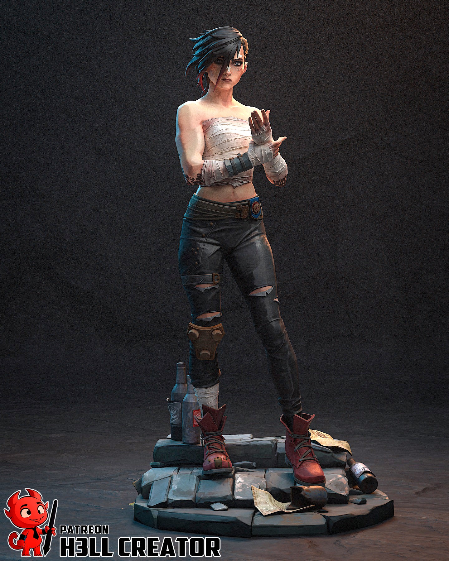 Vi - Arena Fighter | 3D Printed Resin Model | Unpainted or Hand-Painted