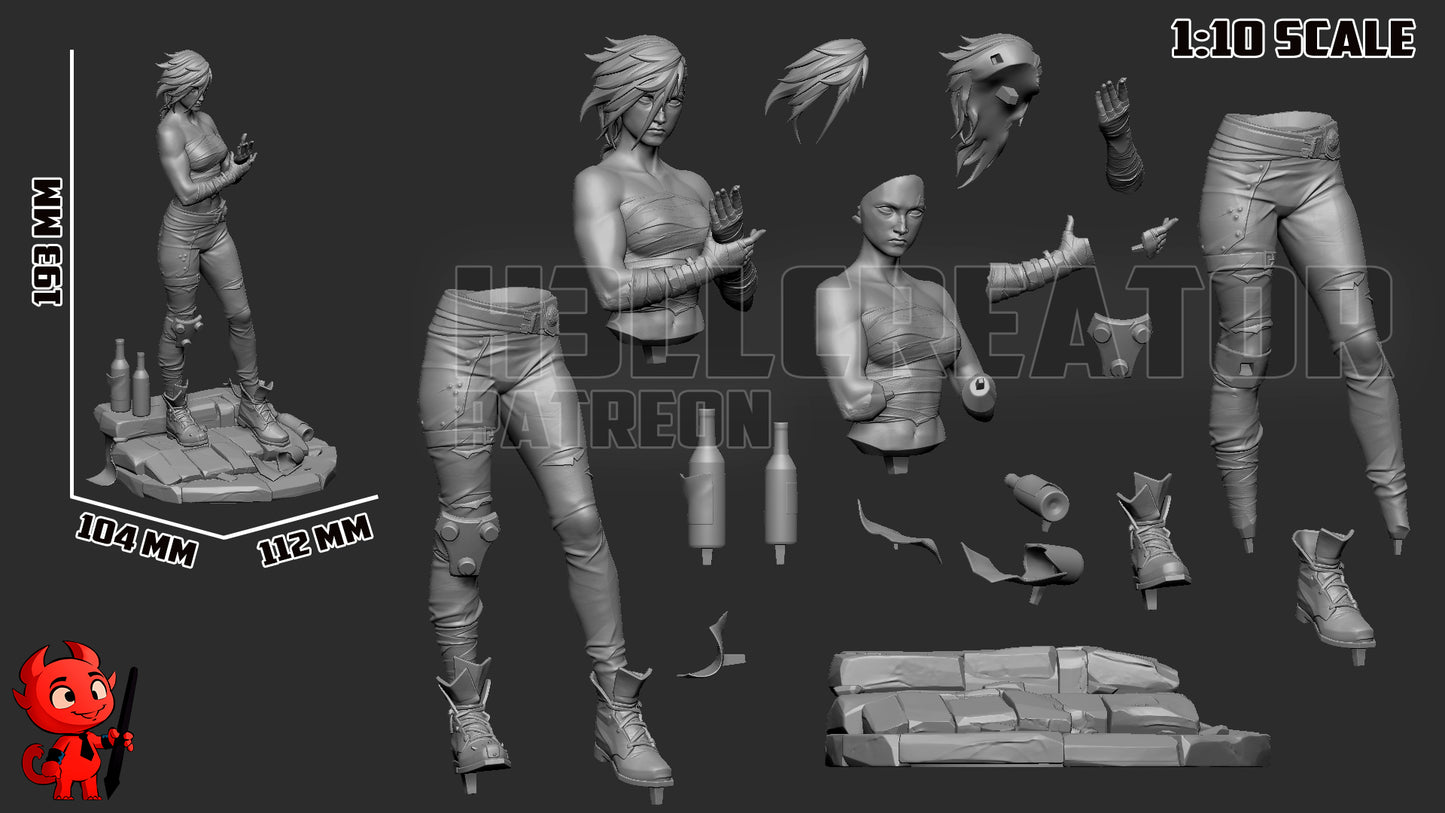 Vi - Arena Fighter | 3D Printed Resin Model | Unpainted or Hand-Painted