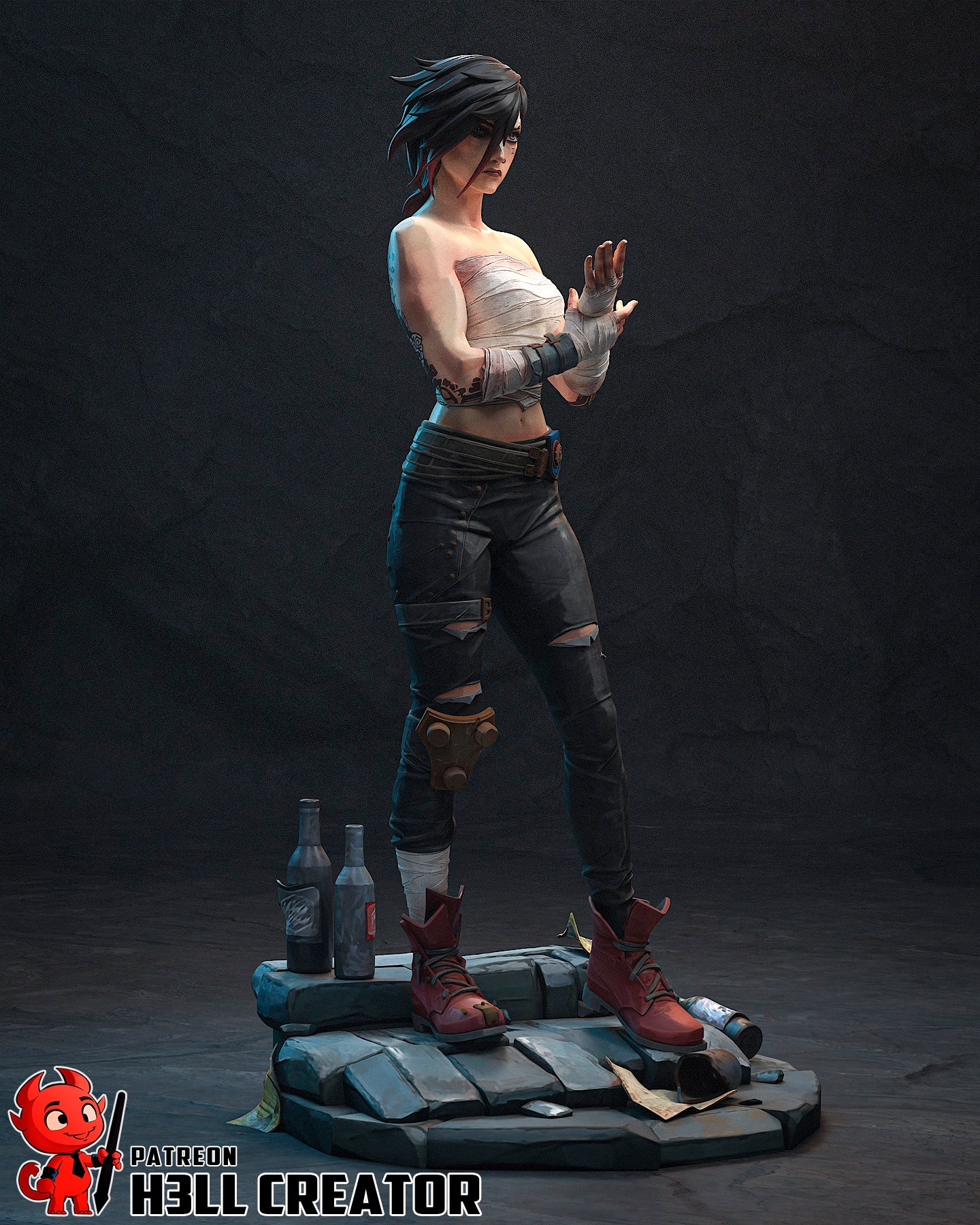 Vi - Arena Fighter | 3D Printed Resin Model | Unpainted or Hand-Painted