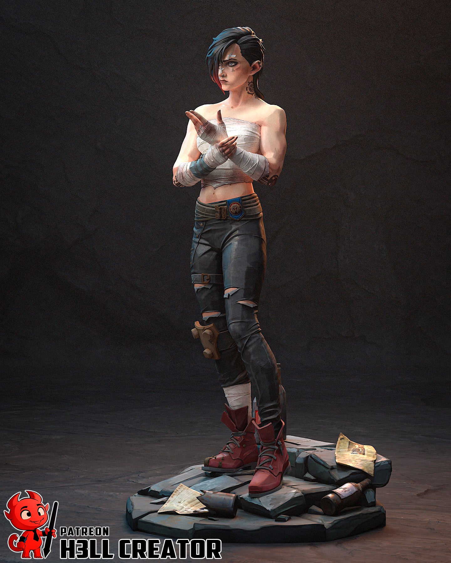 Vi - Arena Fighter | 3D Printed Resin Model | Unpainted or Hand-Painted