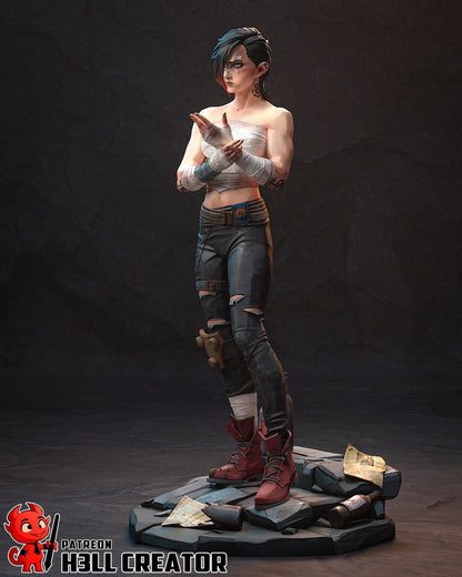 Vi - Arena Fighter | 3D Printed Resin Model | Unpainted or Hand-Painted