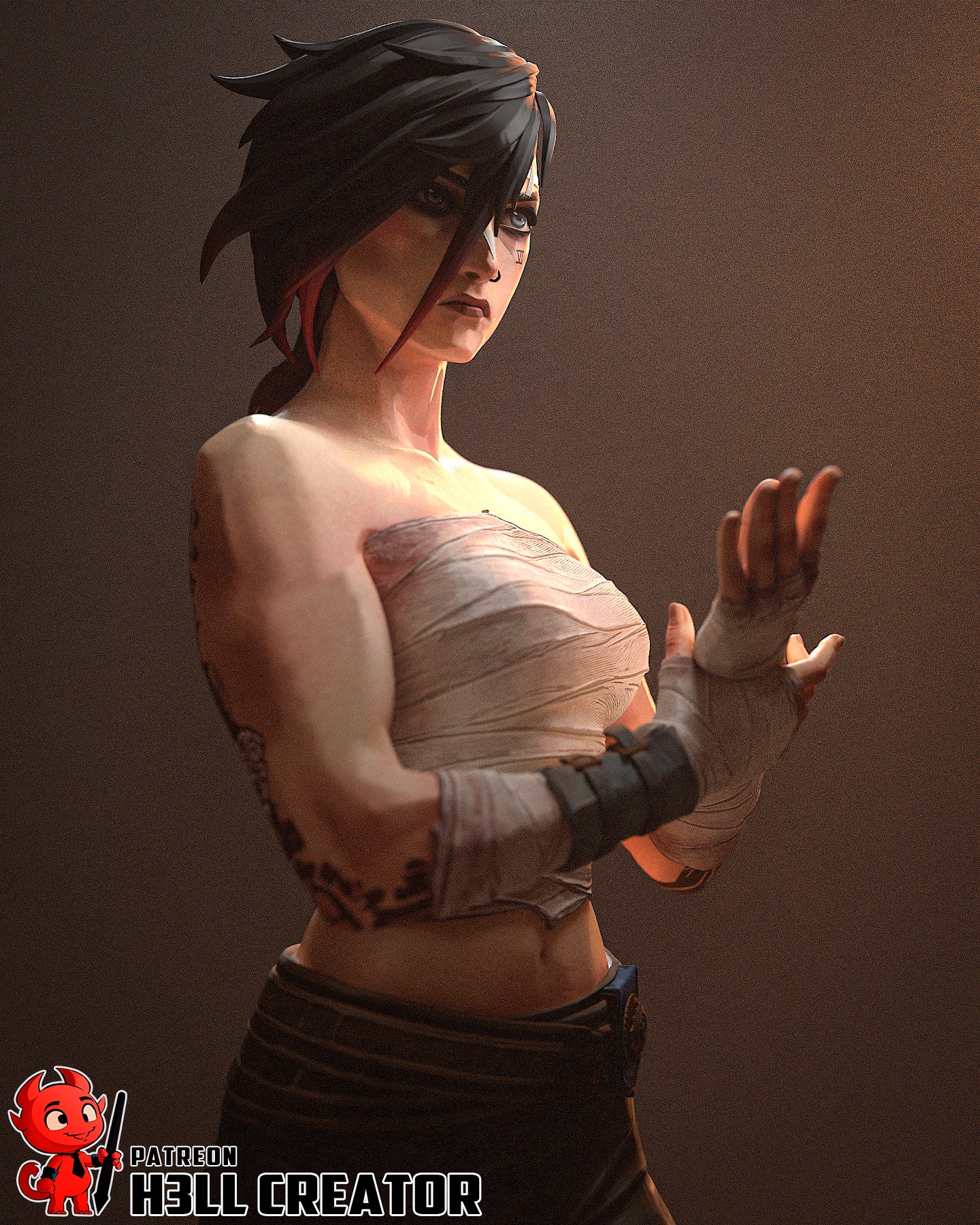 Vi - Arena Fighter | 3D Printed Resin Model | Unpainted or Hand-Painted