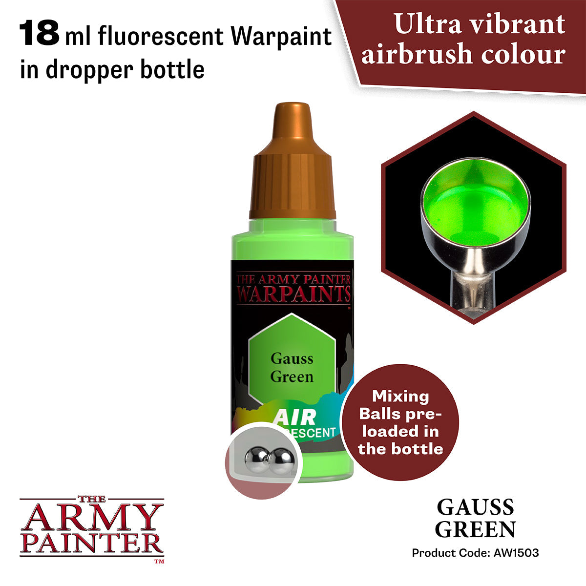 The Army Painter - Warpaints Air Fluorescent - Gauss Green