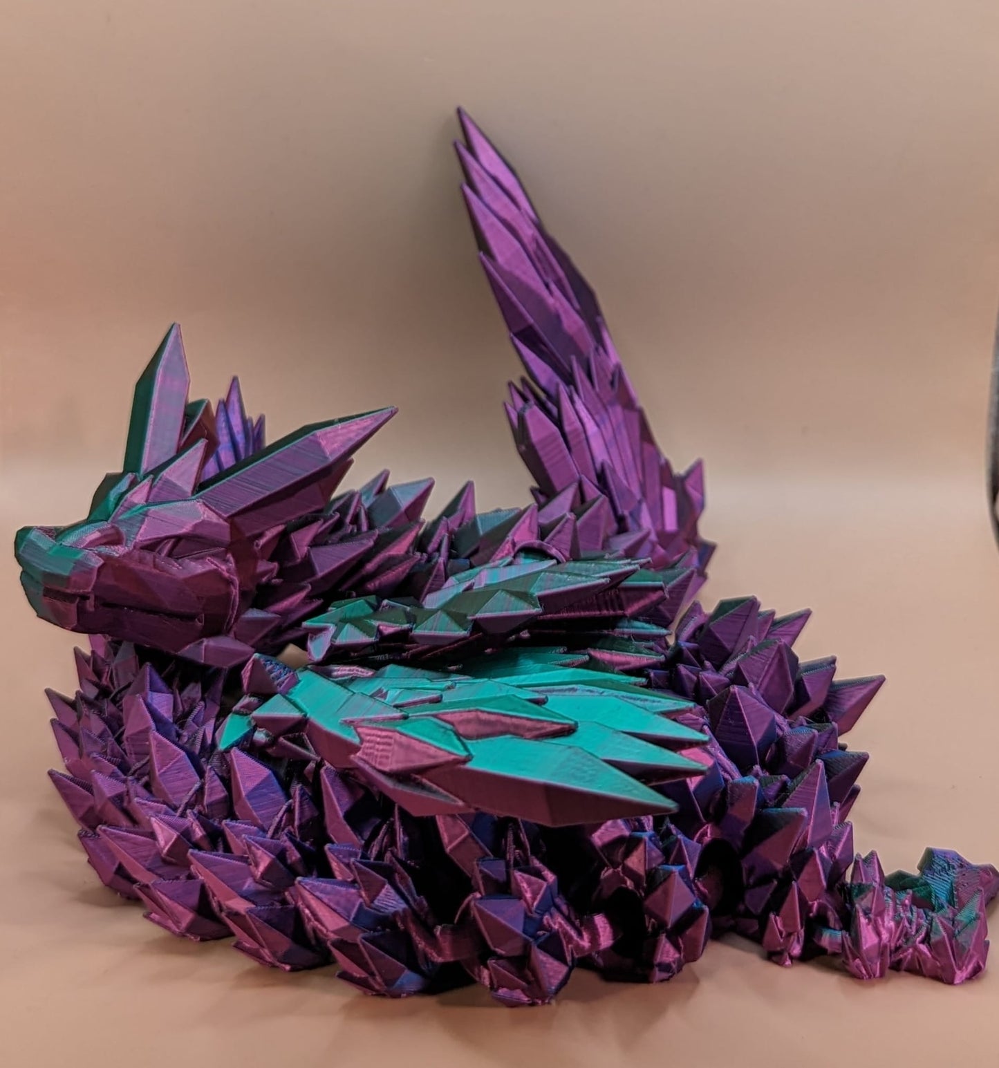 Articulated Crystal Dragon With Wings