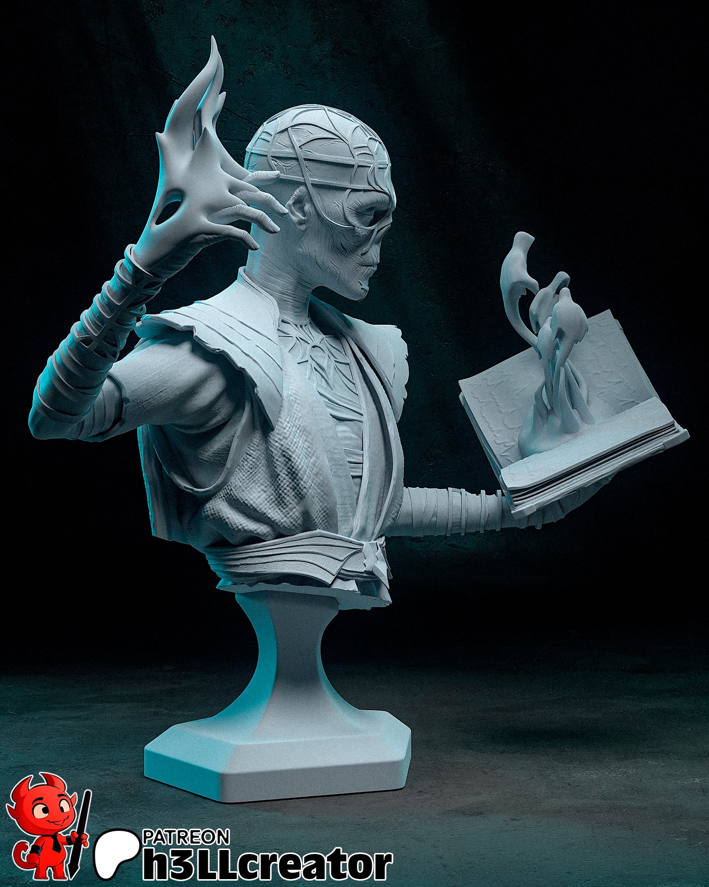 Withers Bust | Baldur's Gate 3 (fan art) | Resin 3d Printed | High Detail and Quality