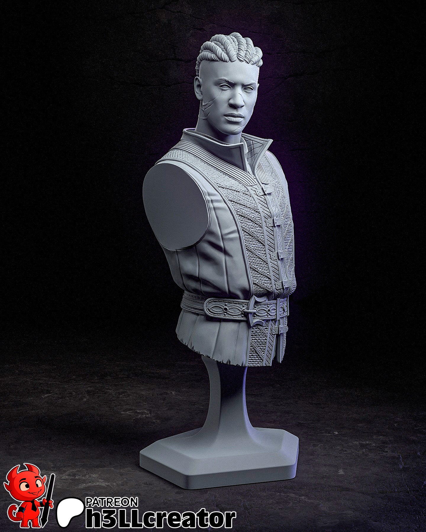 Wyll Bust | Baldur's Gate 3 (fan art) | Resin 3d Printed | High Detail and Quality
