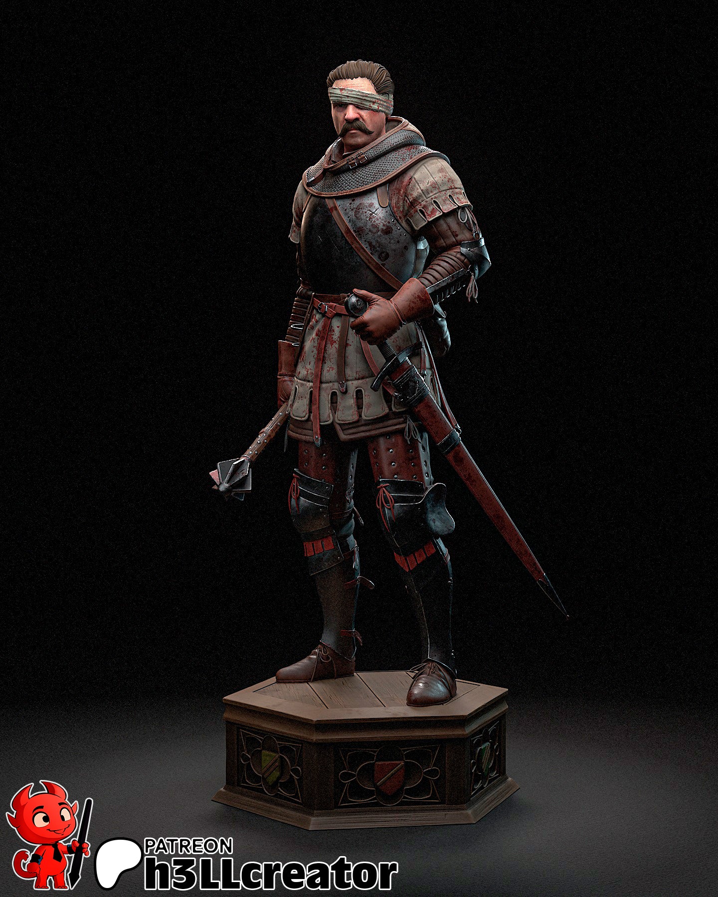 Jan Zizka | 3D Printed Resin Model | Unpainted or Hand-Painted