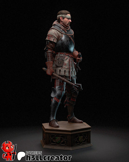 Jan Zizka | 3D Printed Resin Model | Unpainted or Hand-Painted