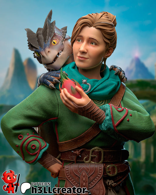 Zoe | 3D Printed Resin Model | Unpainted or Hand-Painted