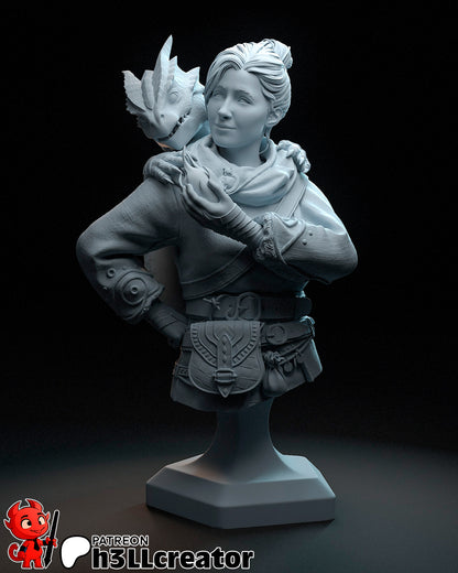 Zoe | 3D Printed Resin Model | Unpainted or Hand-Painted