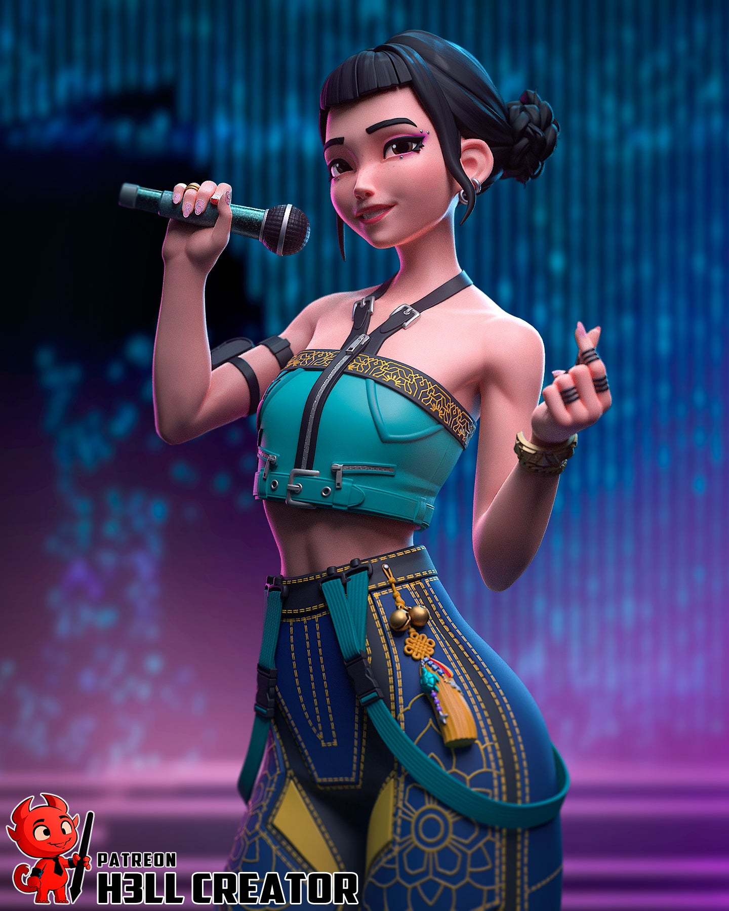 Zoey – K‑Pop Demon Hunters - Resin model