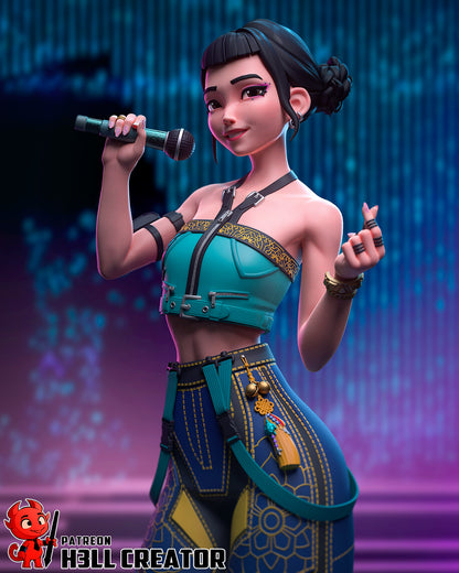 Zoey | 3D Printed Resin Model | Unpainted or Hand-Painted