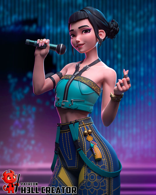Zoey | 3D Printed Resin Model | Unpainted or Hand-Painted
