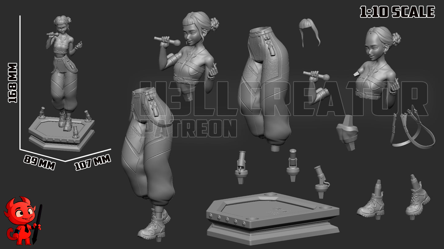 Zoey | 3D Printed Resin Model | Unpainted or Hand-Painted