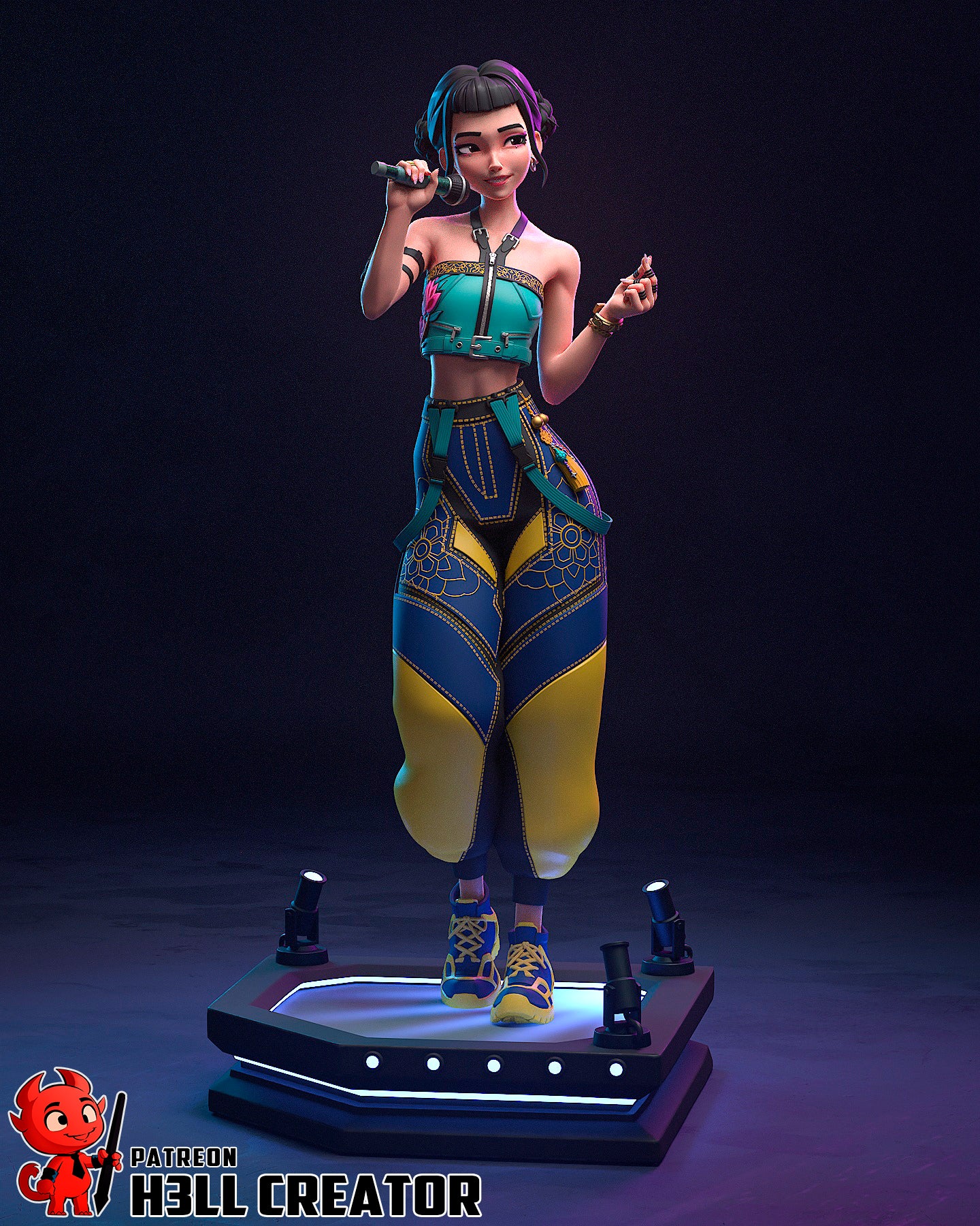 Zoey | 3D Printed Resin Model | Unpainted or Hand-Painted