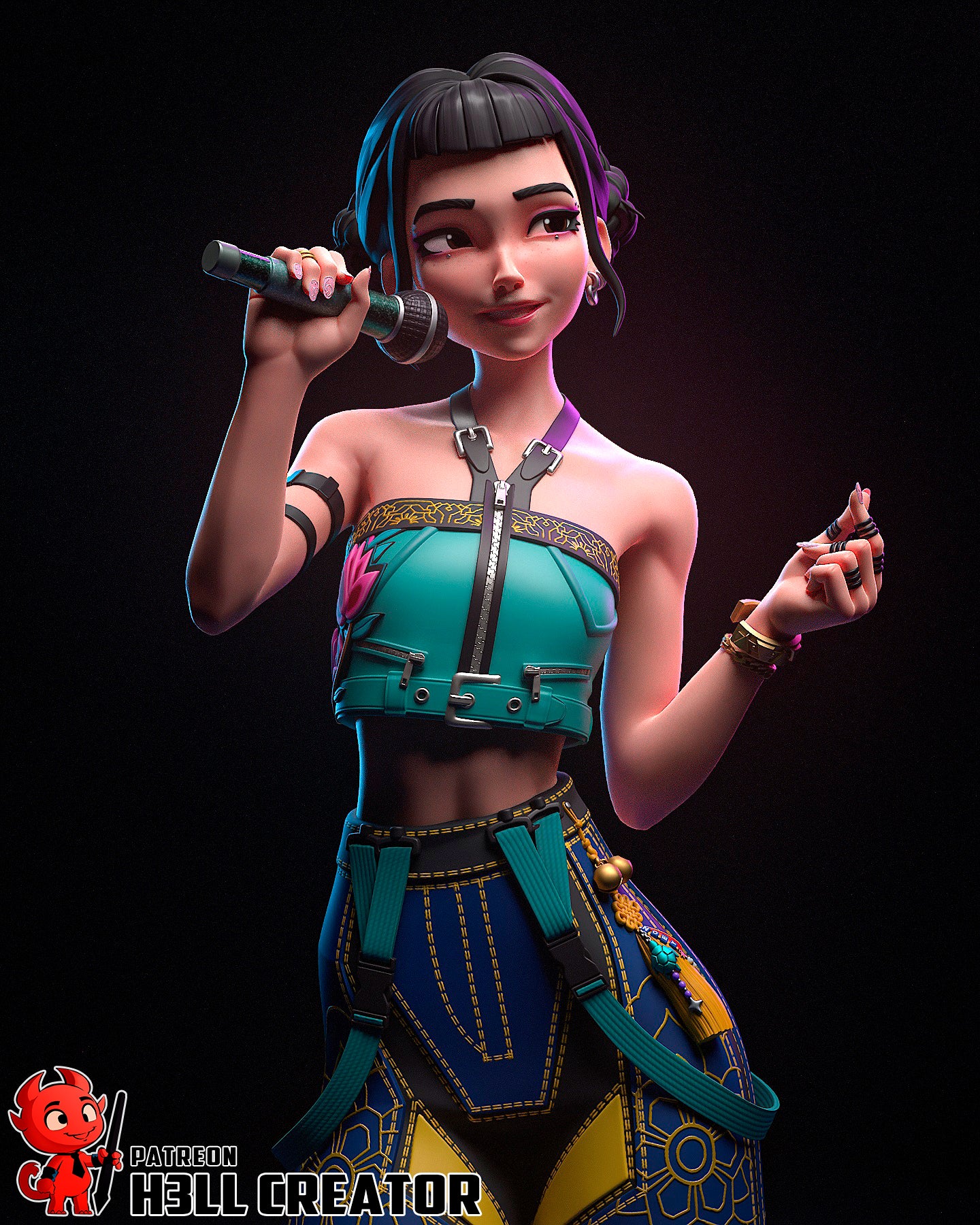 Zoey – K‑Pop Demon Hunters - Resin model
