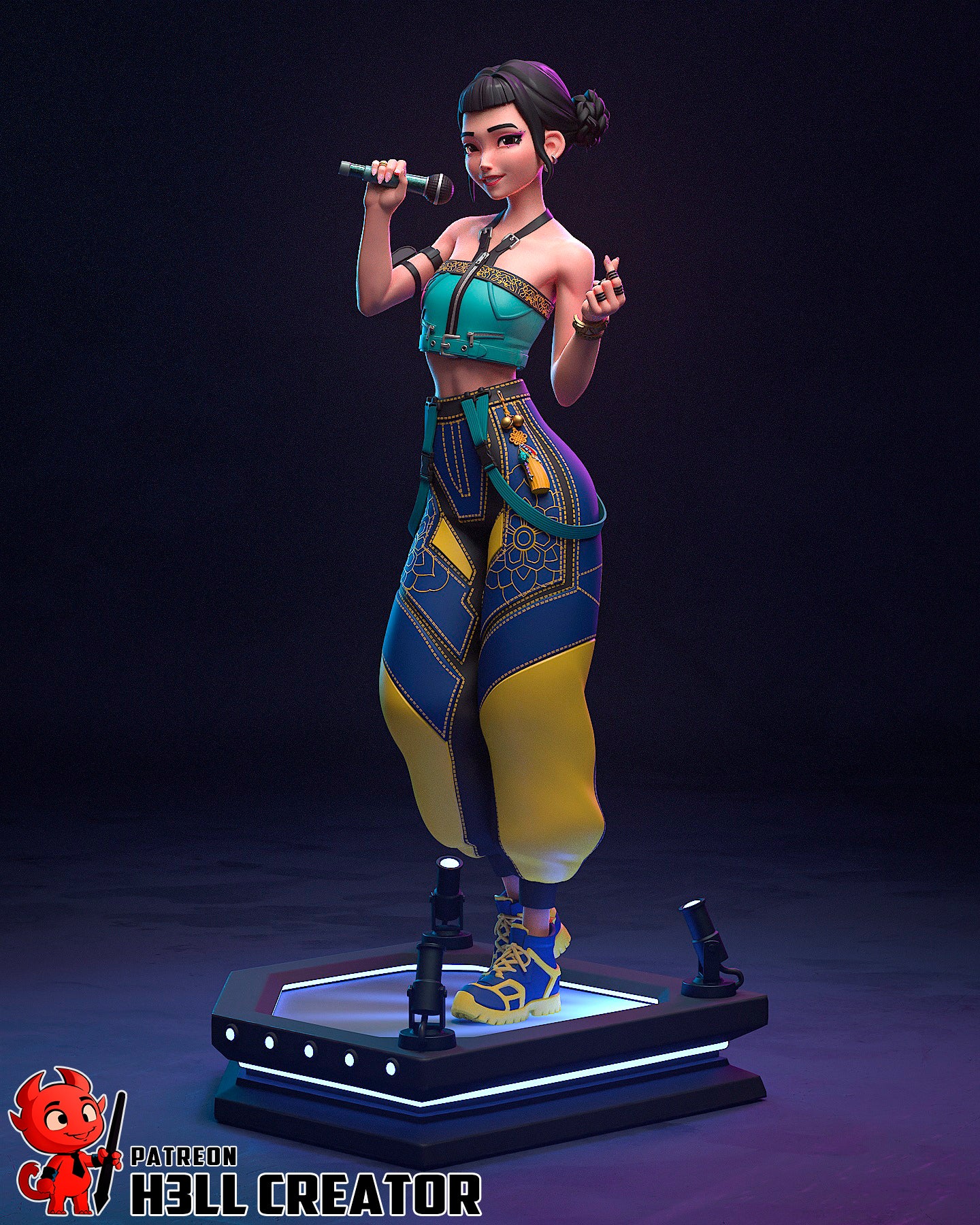 Zoey | 3D Printed Resin Model | Unpainted or Hand-Painted