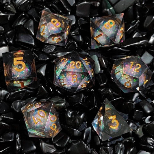 Arcane Cosmos | Liquid Core Dice | Resin | 7 Piece Set