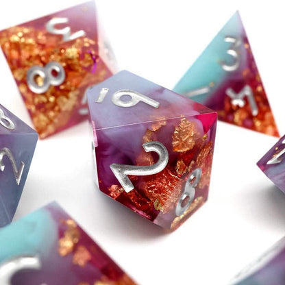 Arcane Fusion | Sharp Edge Dice | Resin | 7 Piece Set