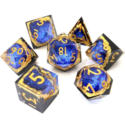 Azure Depths | Geode Dice | 7 Piece Set
