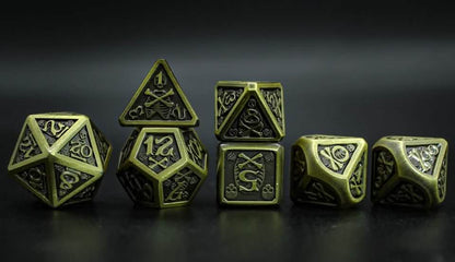 Boneshadow | Solid Metal Dice | 7 Piece Set