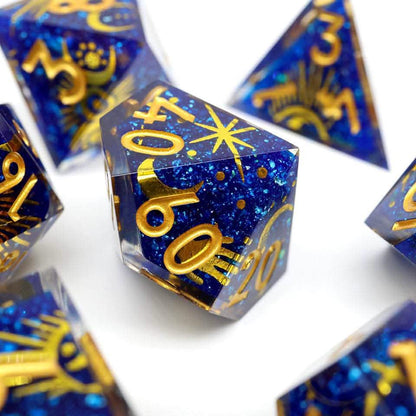 Celestial Body | Sharp Edge Dice | Resin | 7 Piece Set