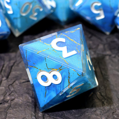 Azure Aegis | Art Core Dice | 7 Piece Set