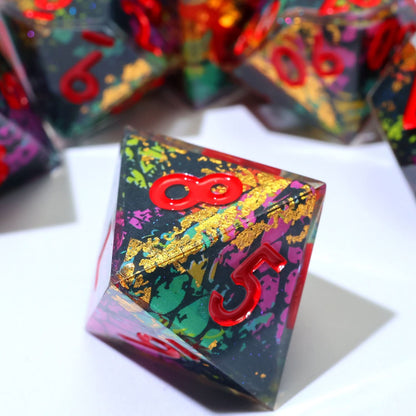 Voltaic Bloom | Art Core Dice | 7 Piece Set