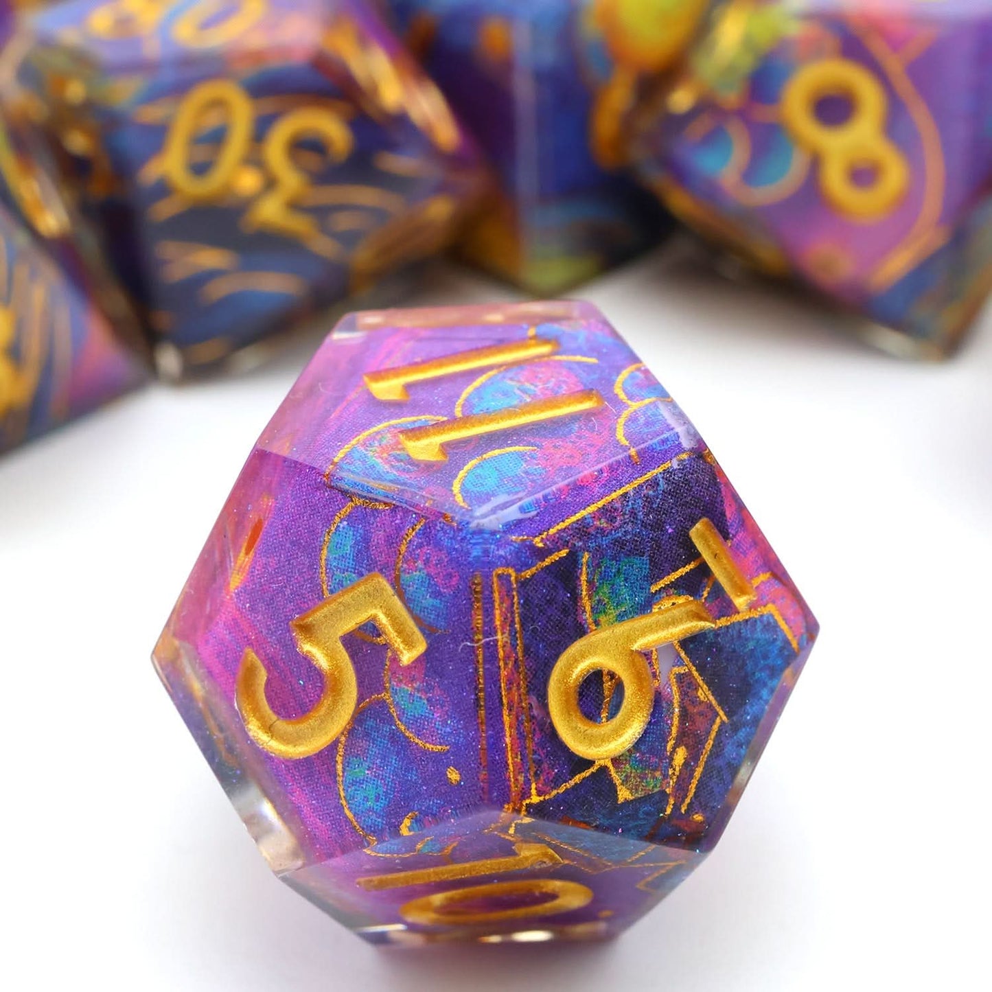 Gilded Cosmos | Art Core Dice | 7 Piece Set