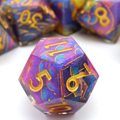 Gilded Cosmos | Art Core Dice | 7 Piece Set