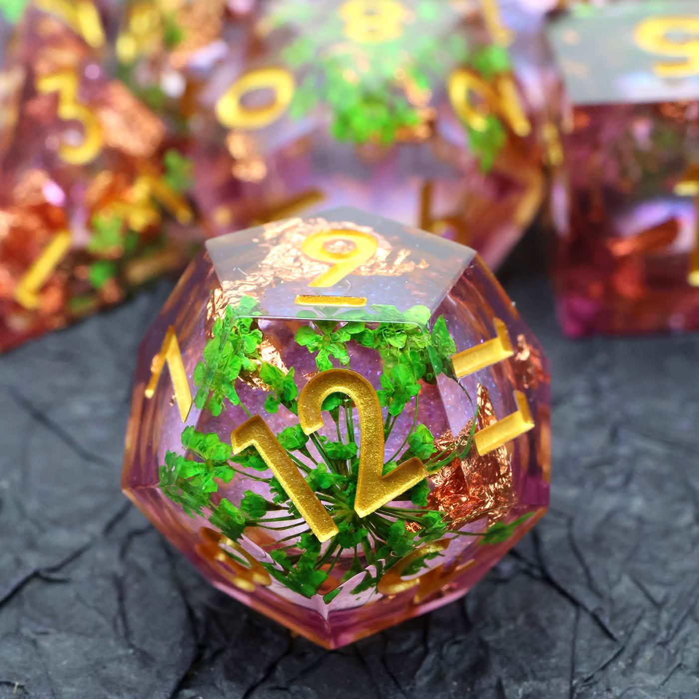 Potion of Vitality | Sharp Edge Dice | Resin | 7 Piece Set